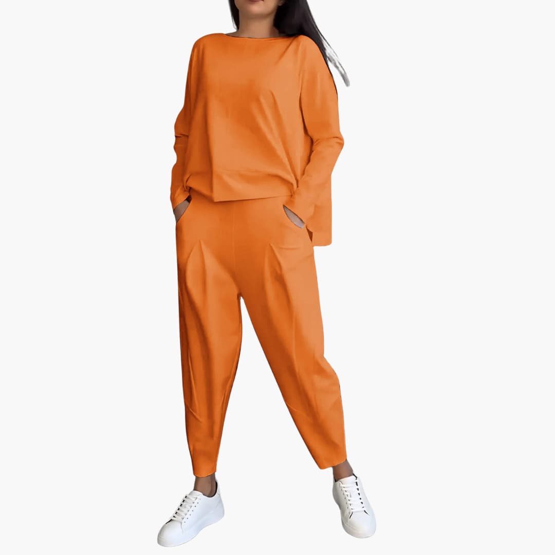Anna™ - Bequemes Zweiteiliges Set mit Rundhalsausschnitt