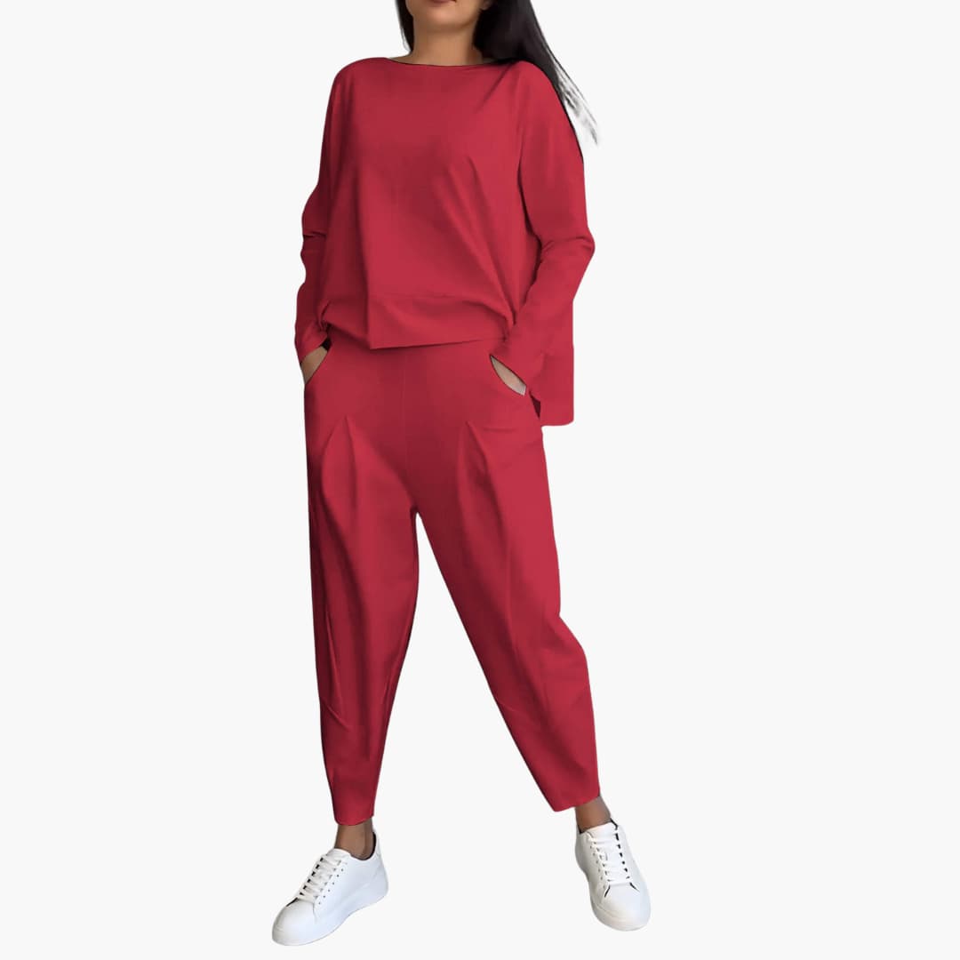 Anna™ - Bequemes Zweiteiliges Set mit Rundhalsausschnitt