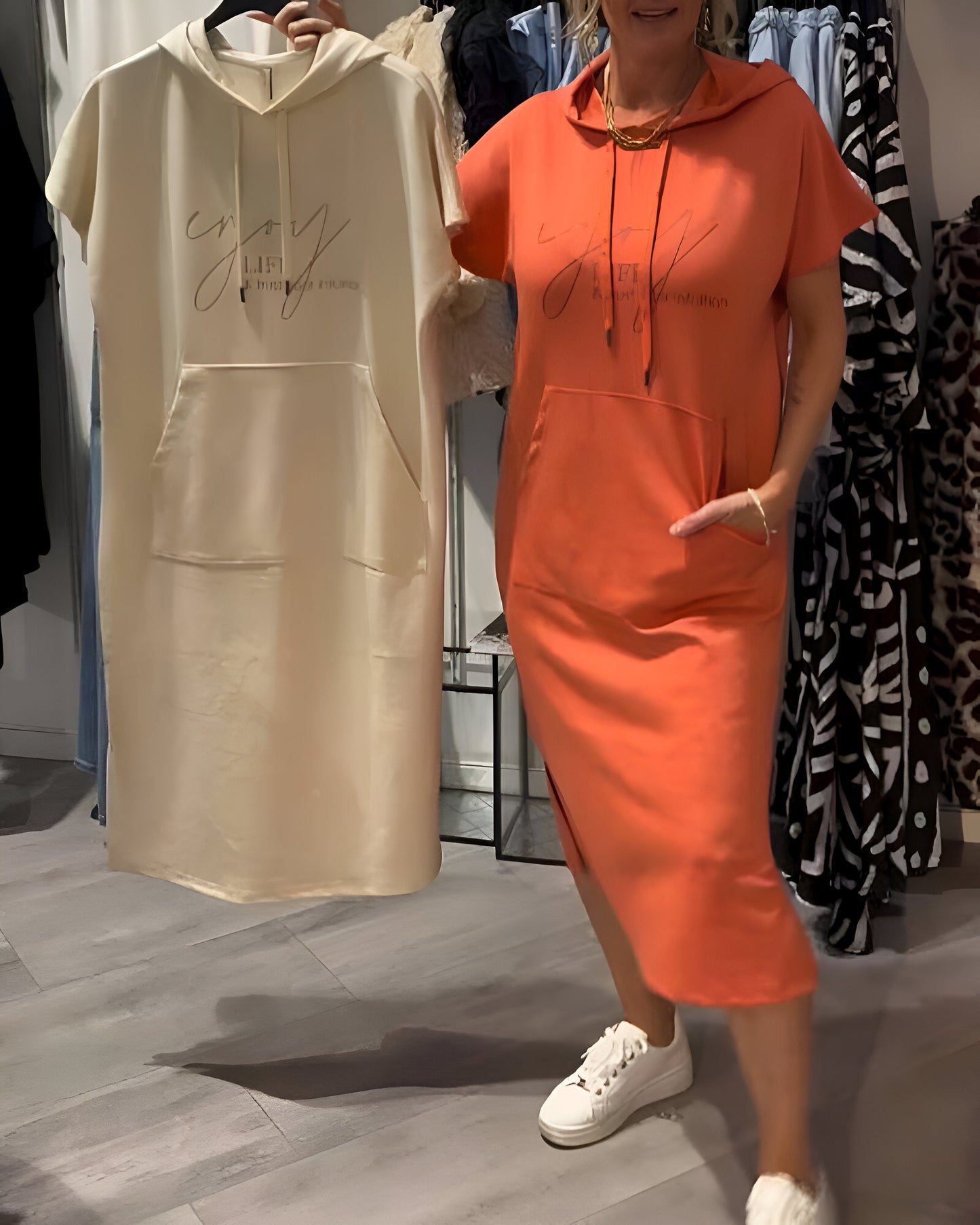 Saskia™ | Casual Hoodie-Kleid