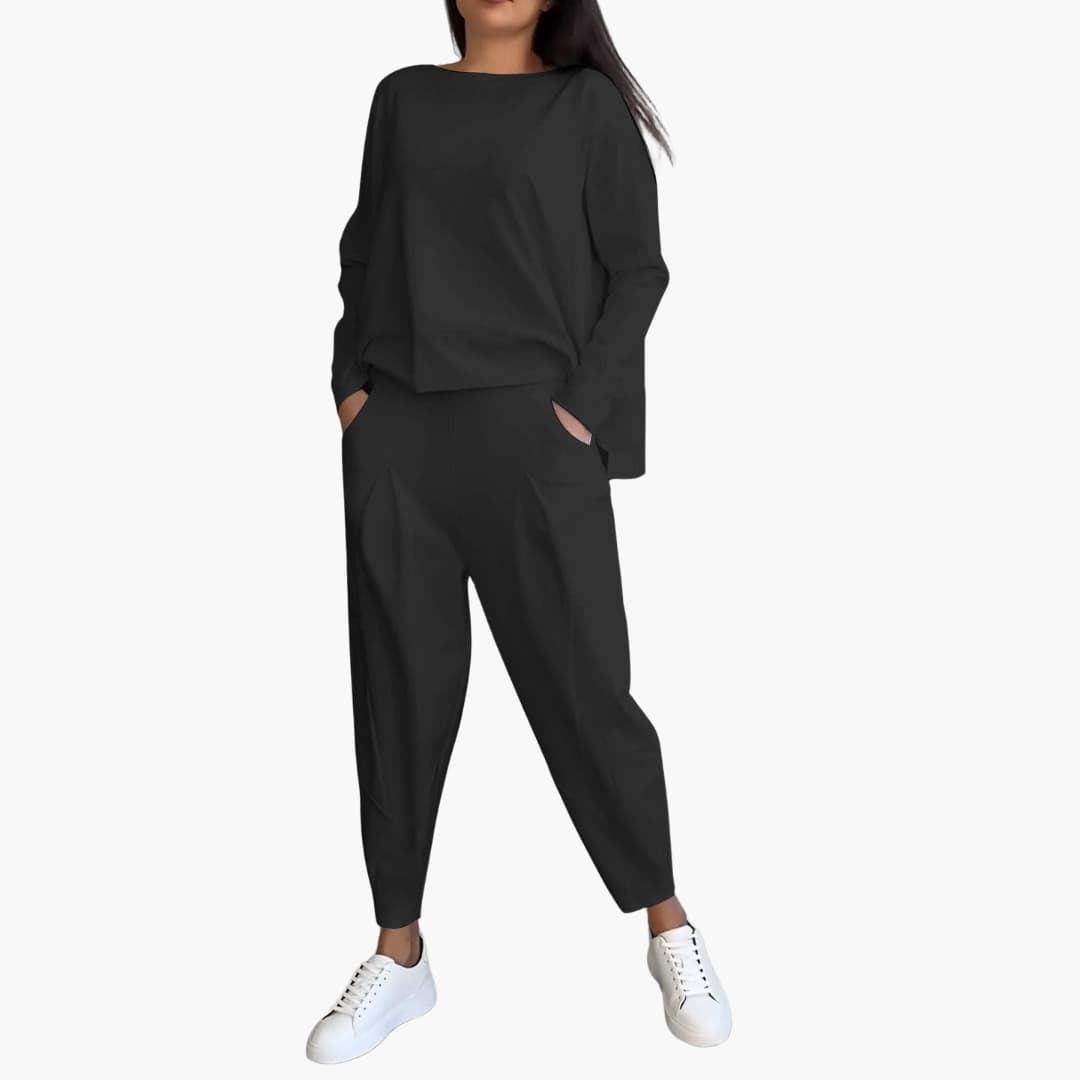Anna™ - Bequemes Zweiteiliges Set mit Rundhalsausschnitt