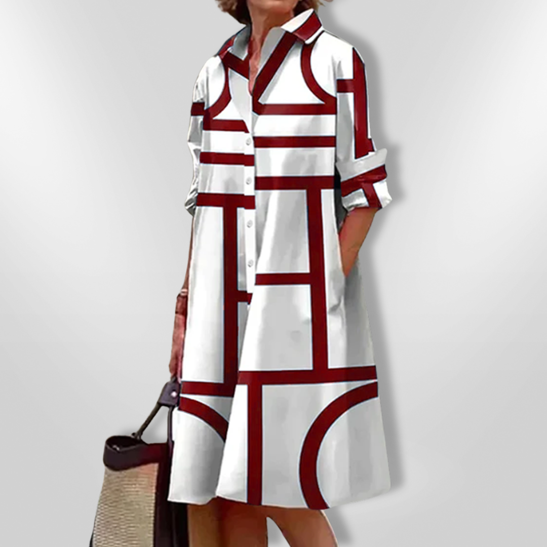 Helena™ - Midikleid mit geometrischem Muster
