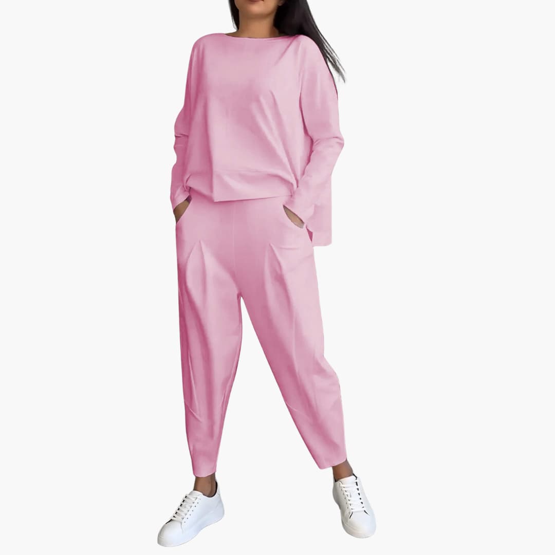 Anna™ - Bequemes Zweiteiliges Set mit Rundhalsausschnitt