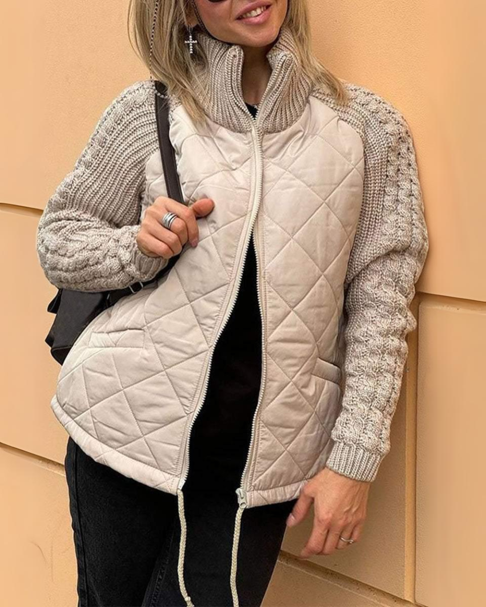 Mila | Patchwork gestrickte Jacke