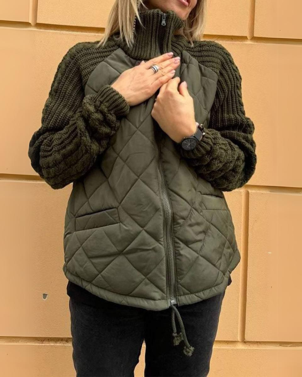 Mila | Patchwork gestrickte Jacke