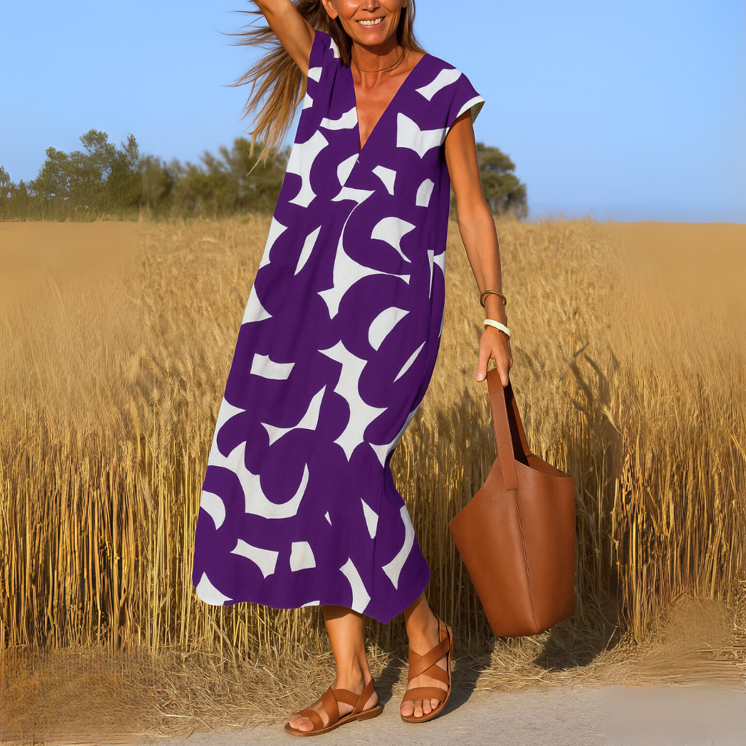 Alvina™ - Lässiges abstraktes Kleid