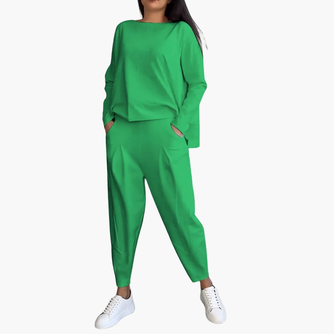 Anna™ - Bequemes Zweiteiliges Set mit Rundhalsausschnitt