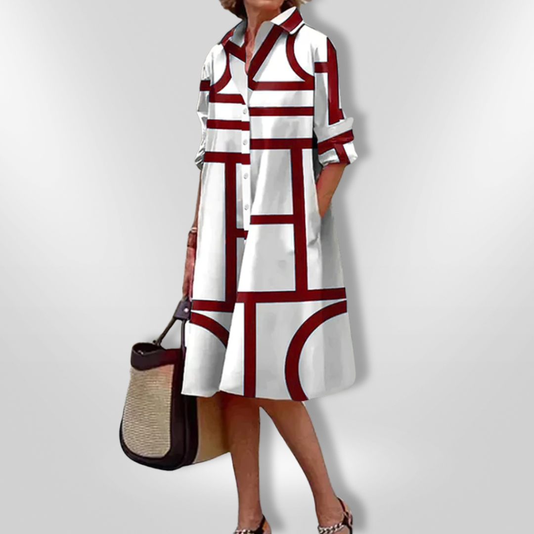 Helena™ - Midikleid mit geometrischem Muster