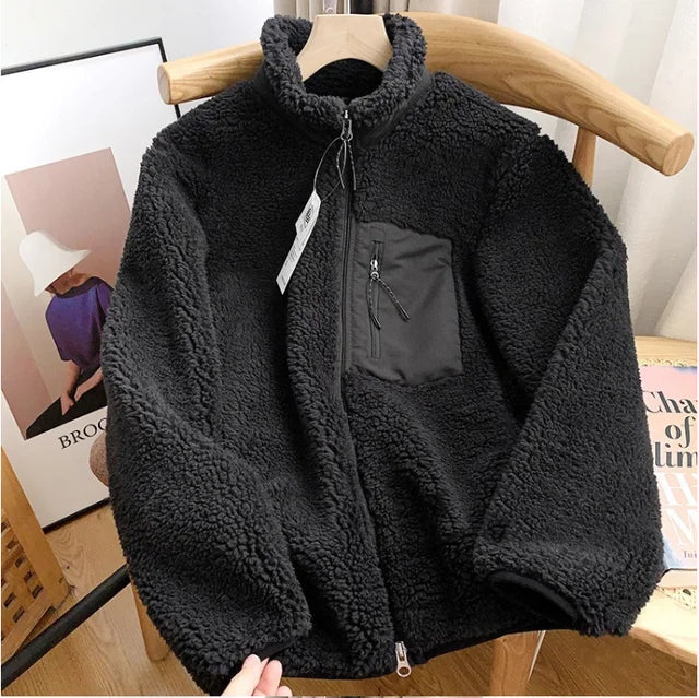 Lilly - Damen Winterjacke mit Teddy-Effekt
