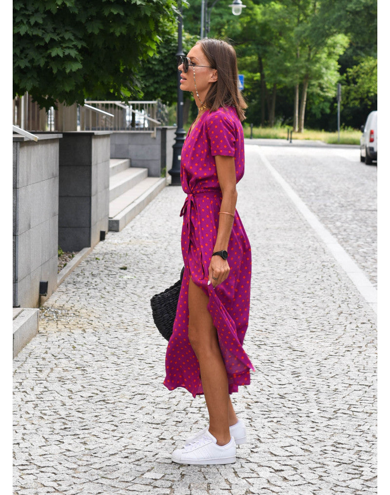 Evie™ - Stilvolles V-Ausschnitt-Kleid