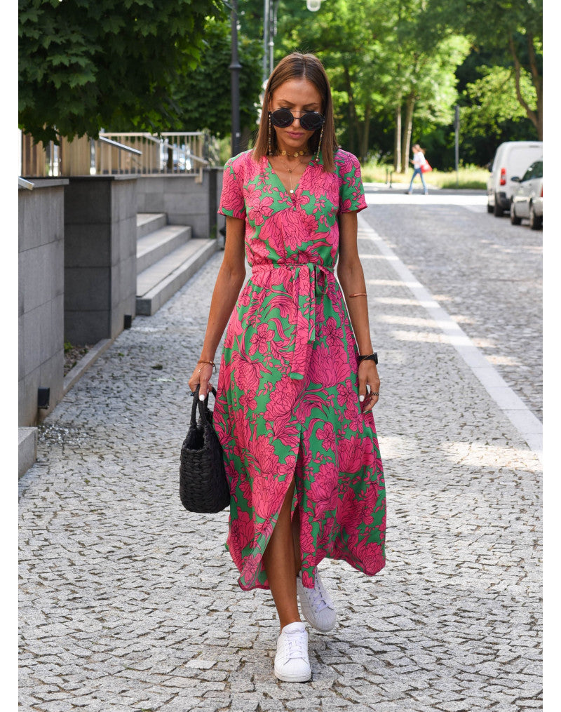 Evie™ - Stilvolles V-Ausschnitt-Kleid