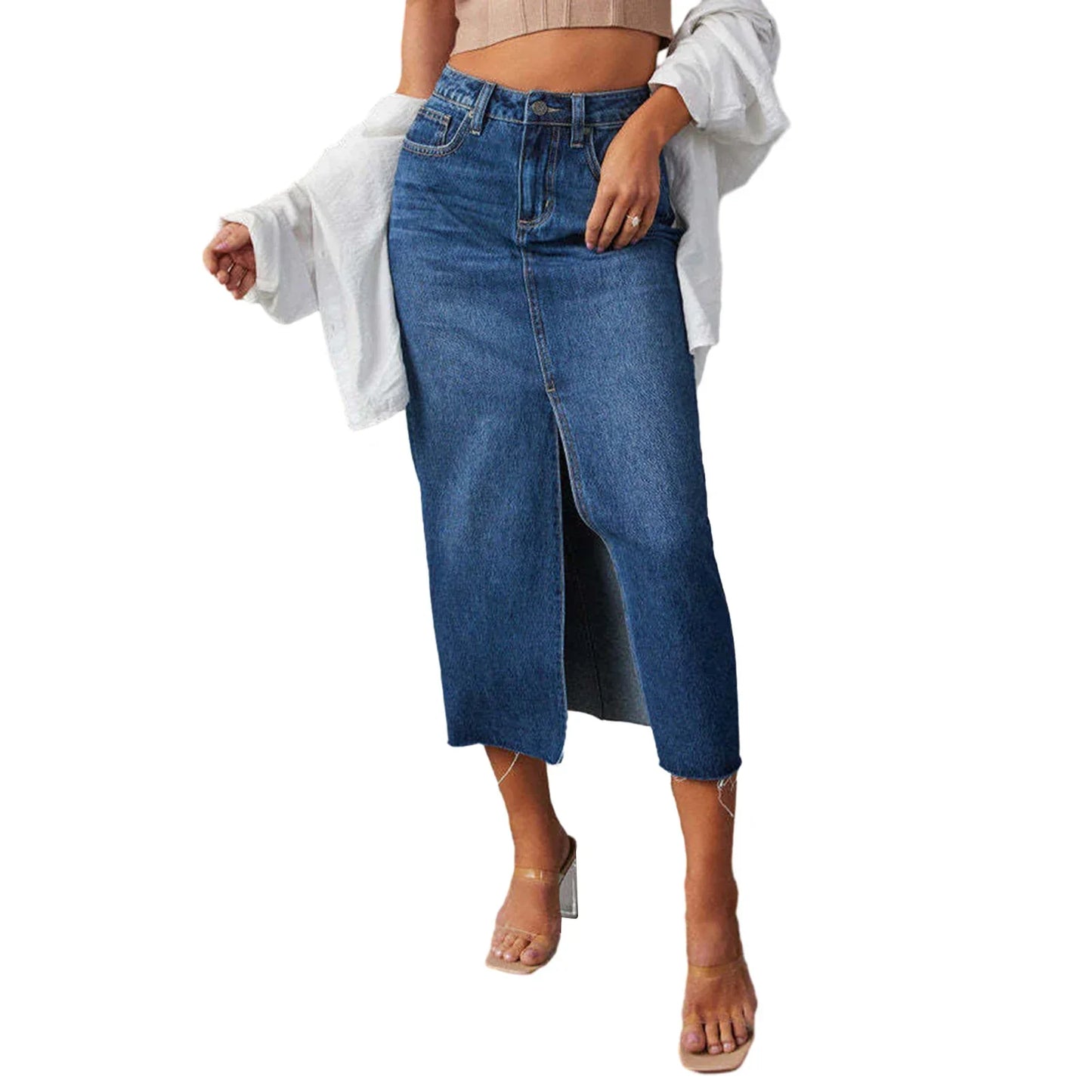 Romhild™ - Denim-Rock mit Schlitz