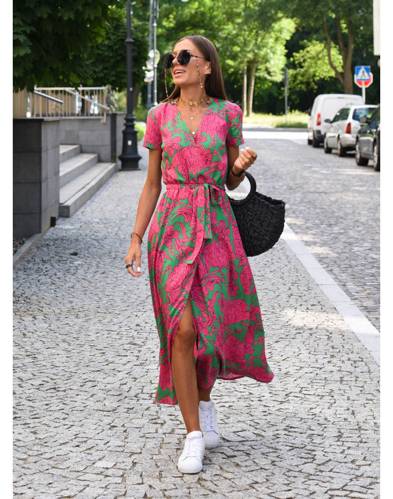 Evie™ - Stilvolles V-Ausschnitt-Kleid