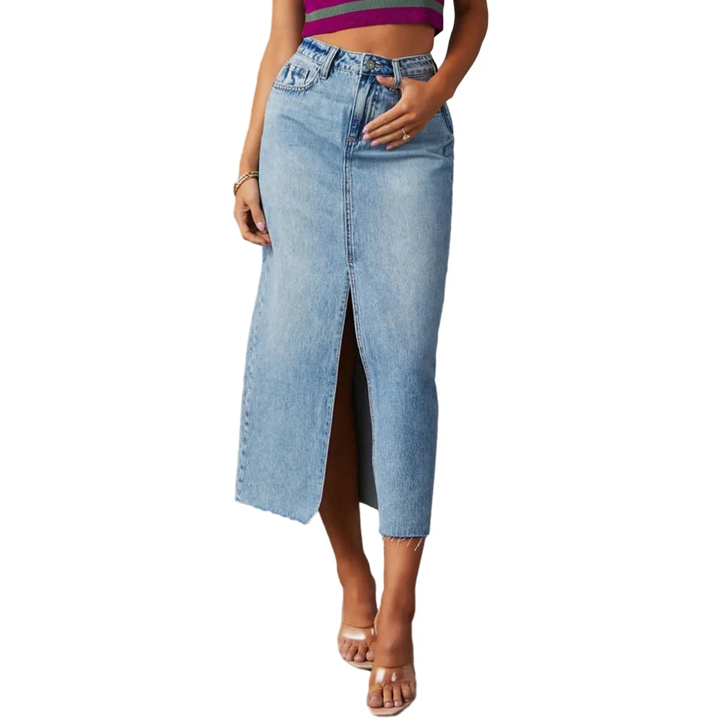 Romhild™ - Denim-Rock mit Schlitz