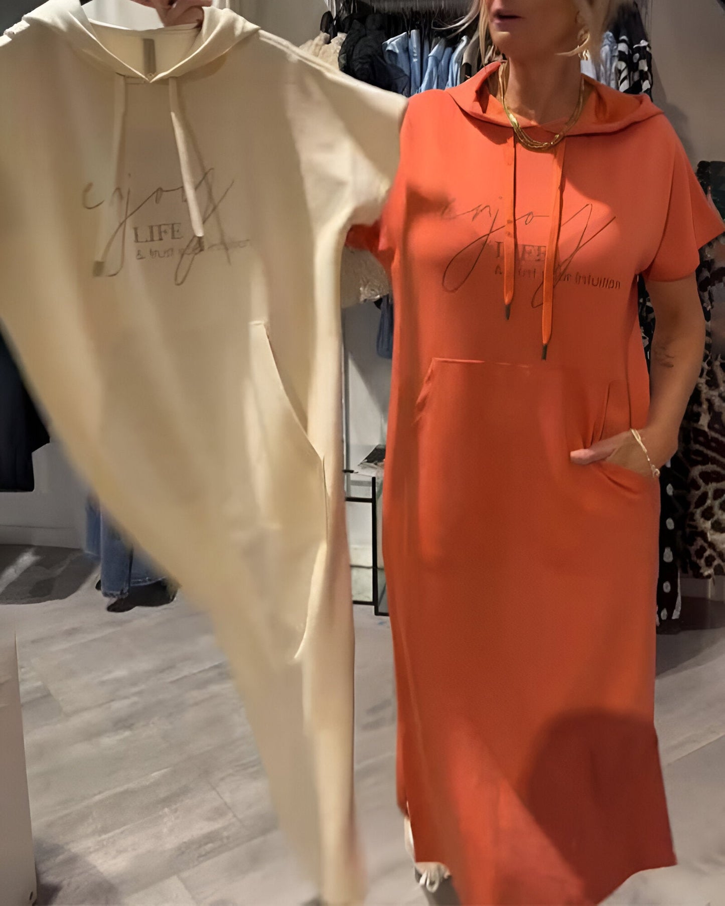 Saskia™ | Casual Hoodie-Kleid