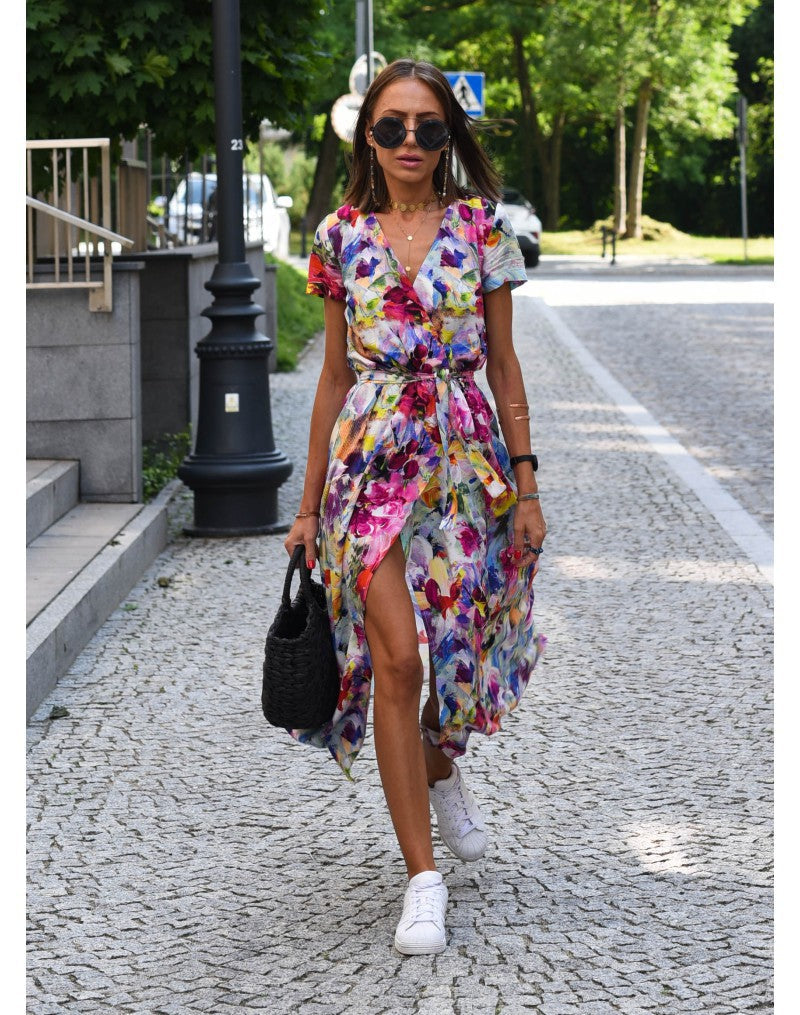 Evie™ - Stilvolles V-Ausschnitt-Kleid
