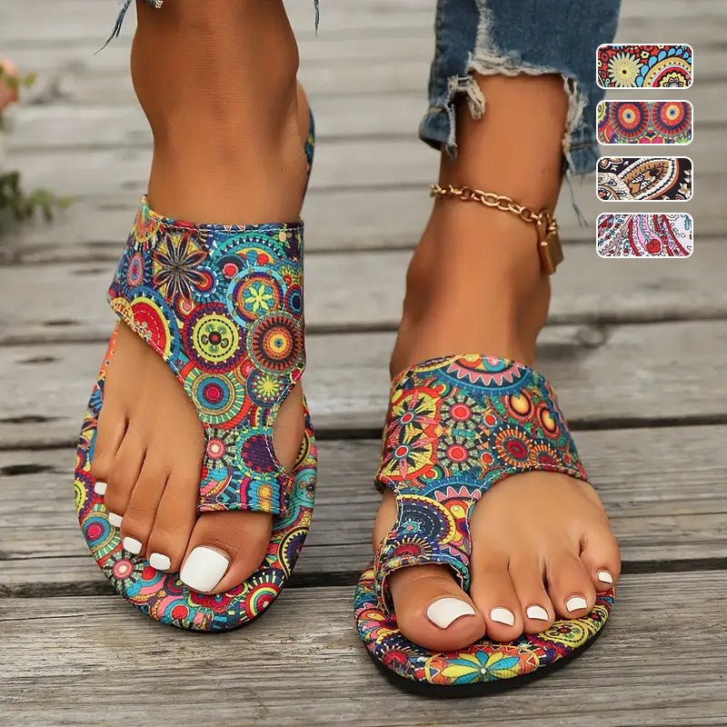 Mira™ - Leichte orthopädische flache Sandalen für Damen | Vintage und Moderne kombiniert