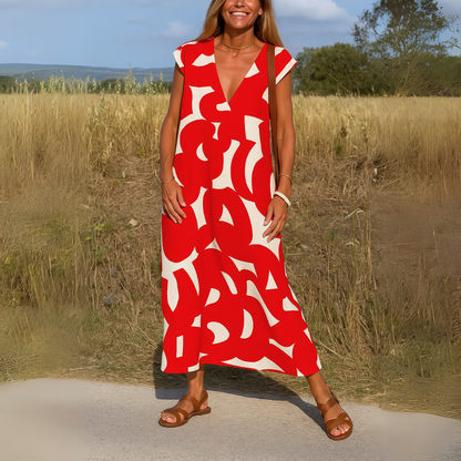 Alvina™ - Lässiges abstraktes Kleid