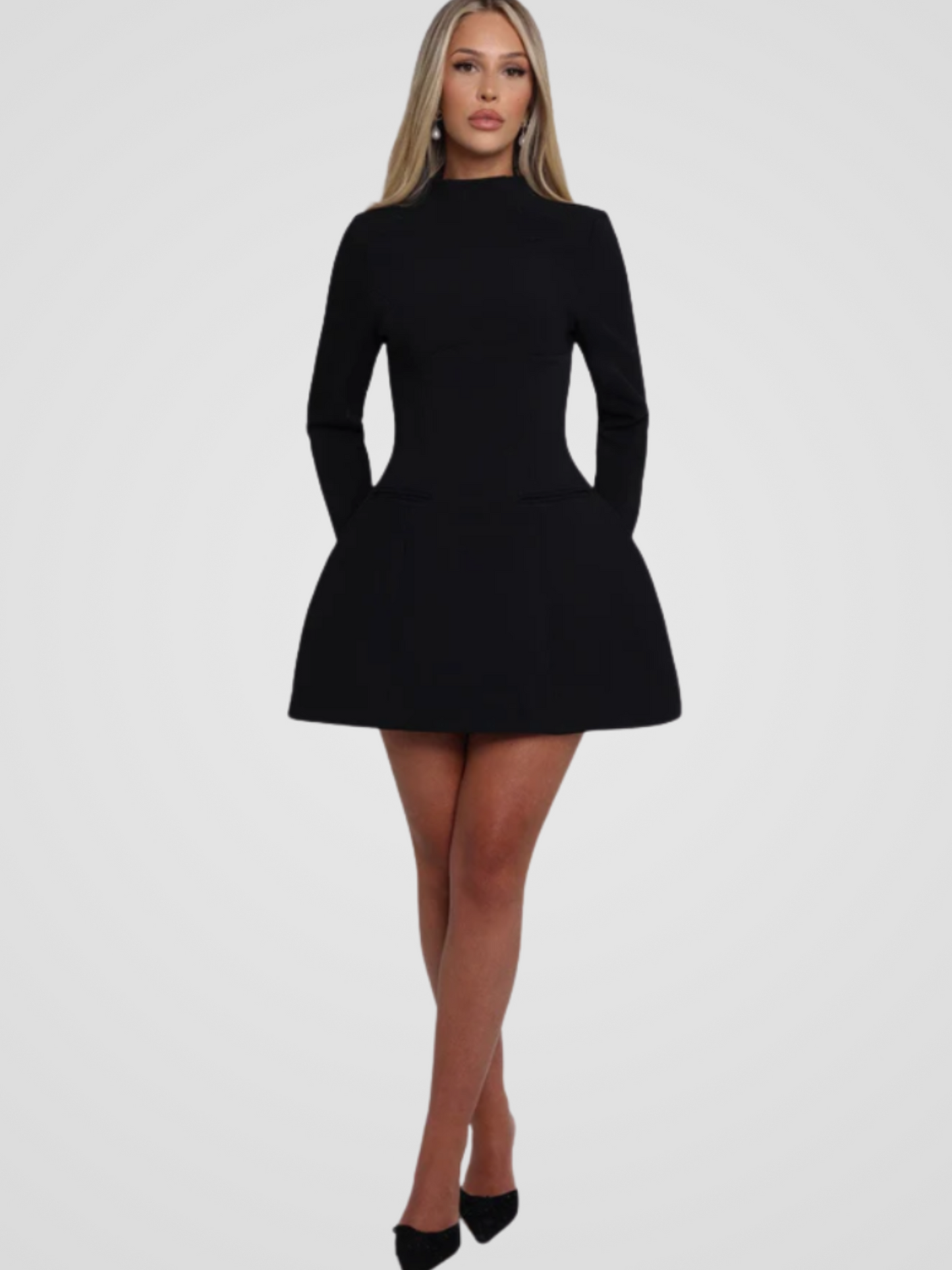 VICTORIA SCULPTED MINI DRESS