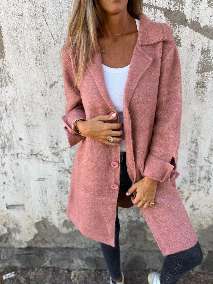 Isabella™ - Lässiger Langer Mantel Mit Aufschlägen