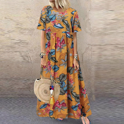 Lotte ™ - Vibrantes Blumen-Maxikleid
