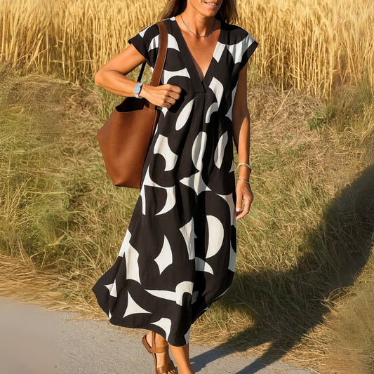 Alvina™ - Lässiges abstraktes Kleid