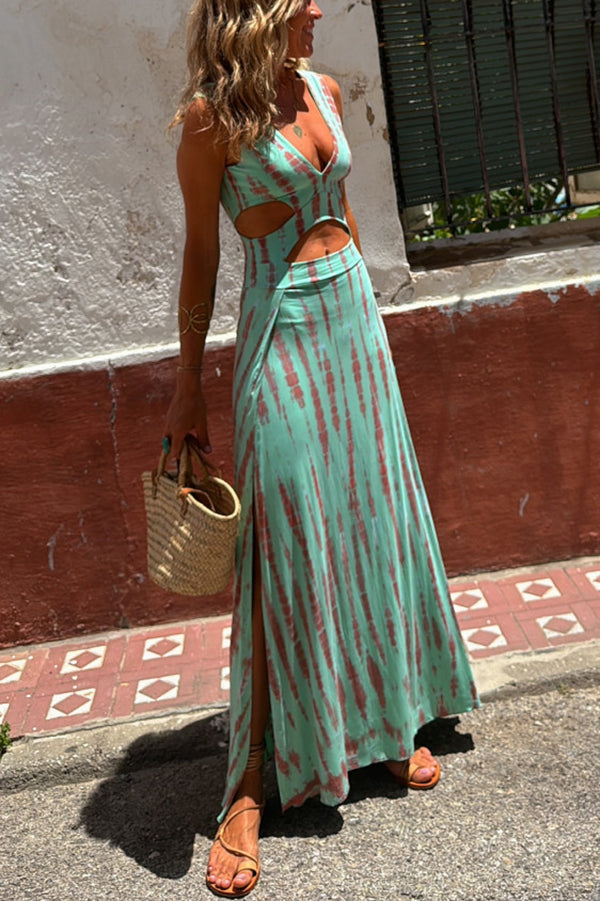 Carina™ - Stretchkleid mit Ausschnitt und Schlitz