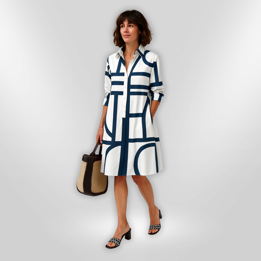 Helena™ - Midikleid mit geometrischem Muster