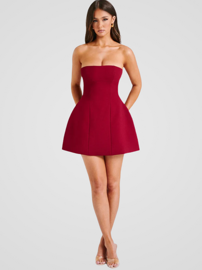 LUXURY STRAPLESS MINI KLEID