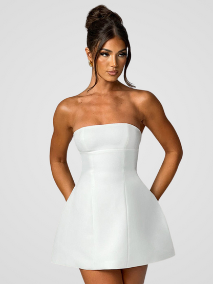 LUXURY STRAPLESS MINI KLEID
