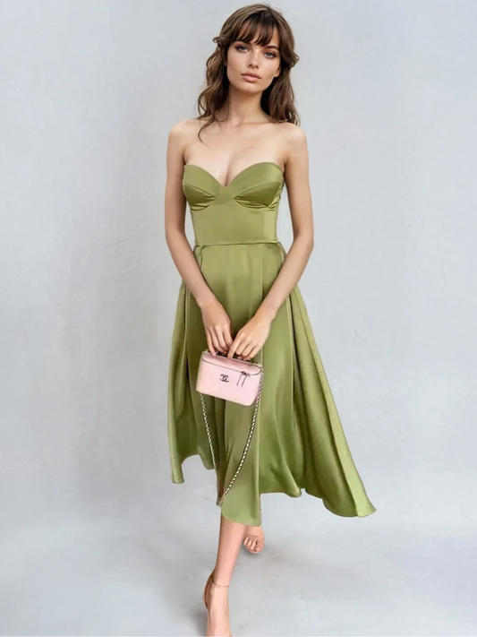 VERDÉA SATIN MIDI