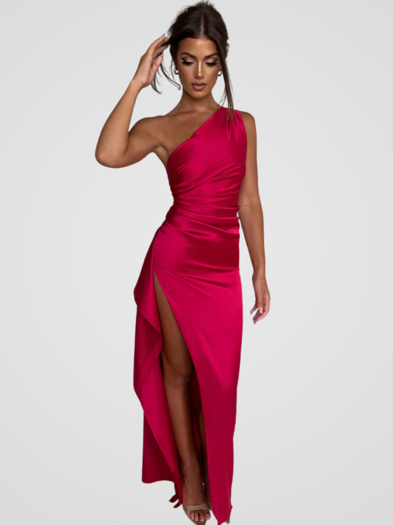 SOLEIL SATIN MAXIKLEID