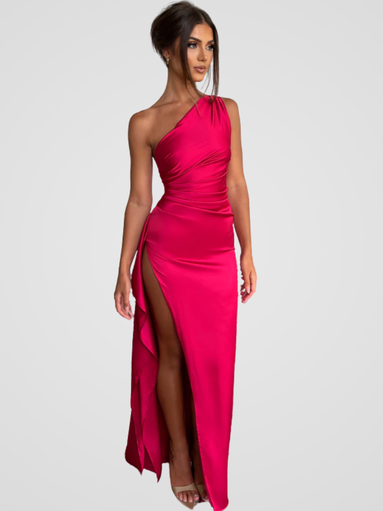 SOLEIL SATIN MAXIKLEID