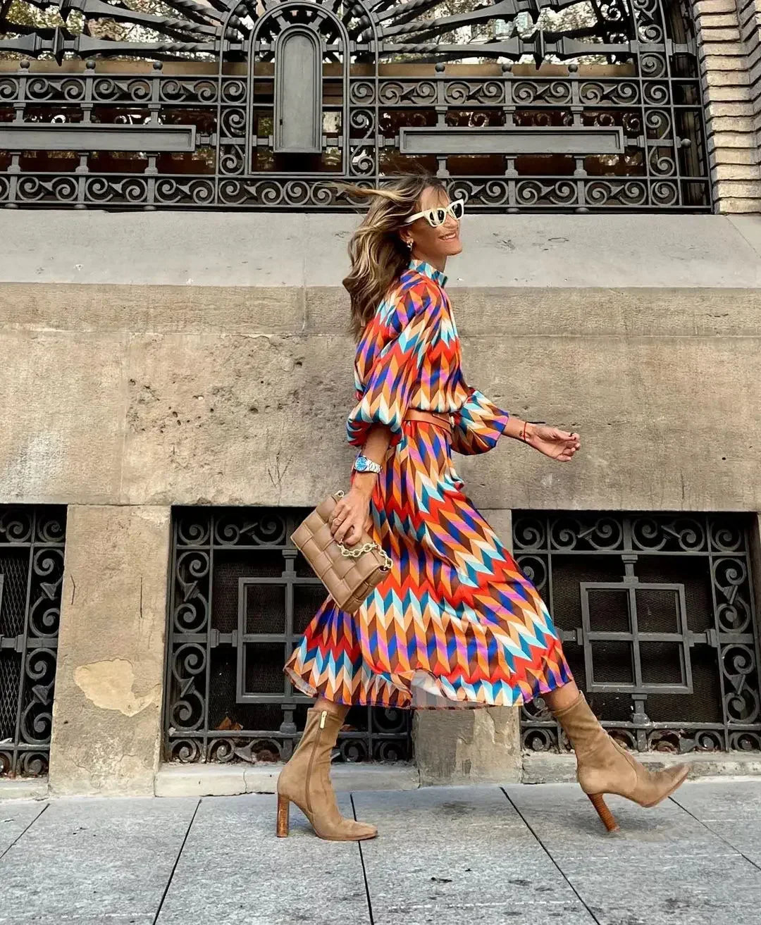 Marisol™ - Lebhaftes geometrisches Kleid