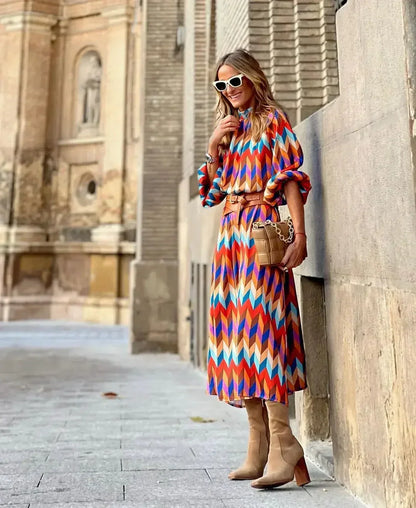 Marisol™ - Lebhaftes geometrisches Kleid