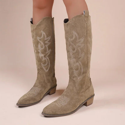 Ivy™ - Bestickte Western-Cowboystiefel